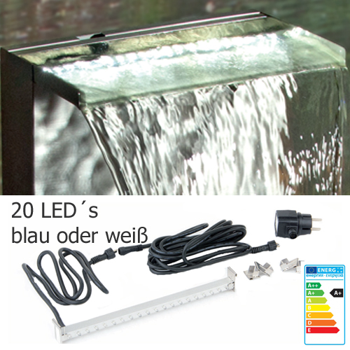 Teiche Bachlaufe Und Brunnen Ubbink Led Leiste 90 Cm Blau Nachrustung Fur Niagara Oder Nevada Wasserfalle Kabtel Mk