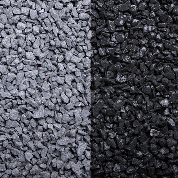 Basalt Splitt 2 - 5 mm grau schwarz
