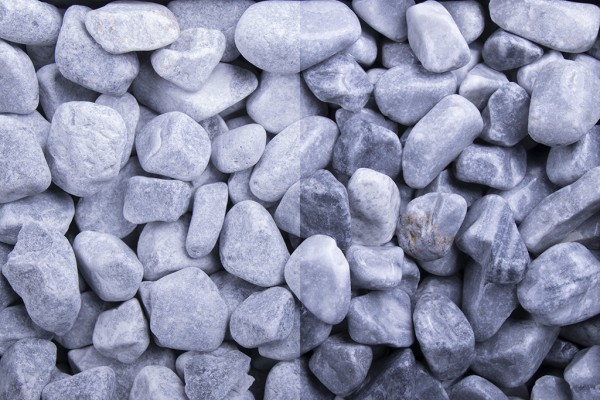 Kristall Blau getrommelt 40-60 mm Marmor trockener und nasser Zustand