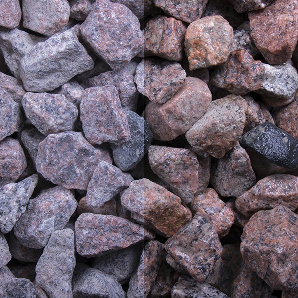 Schottischer Granit 16 - 32 mm rot grau Splitt trocken nass