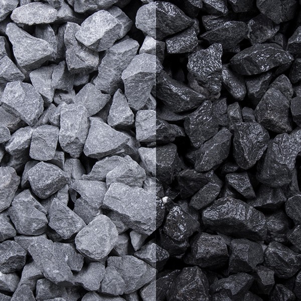 Basalt Splitt 8 - 16 mm grau schwarz