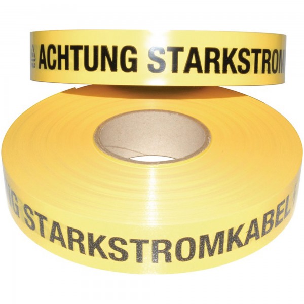 Trassenwarnband Starkstromkabel gelb 250 m