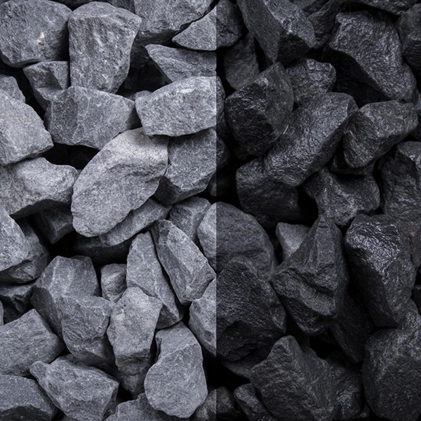 Basalt Splitt 16 - 22 mm grau schwarz
