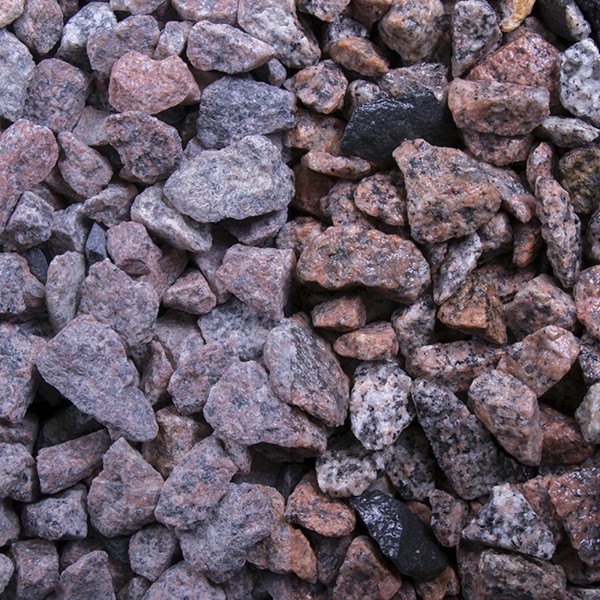 Schottischer Granit 8-16 mm rot grau Splitt trocken nass
